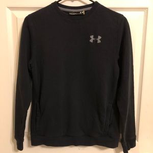 Like new! Youth L Under Armour Fleece Sweatshirt with front pocket - Black